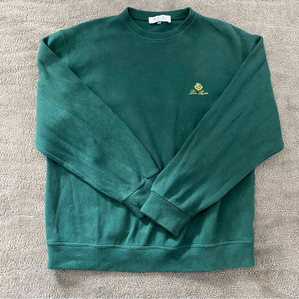 Green Loro Piana Crewneck Sweater